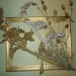 panneau décoratif de plantes sèches