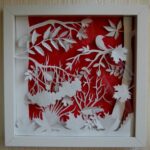 panneau décoratif en papier blanc
