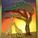panneau décoratif girafes