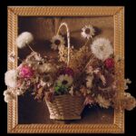 panneau décoratif panier de fleurs