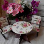 tavolo e sedia da decoupage