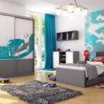 gray baby bed