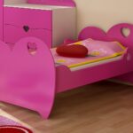 hot pink baby bed