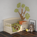 baby bed with protective grill
