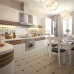longs rideaux pour la cuisine gris clair