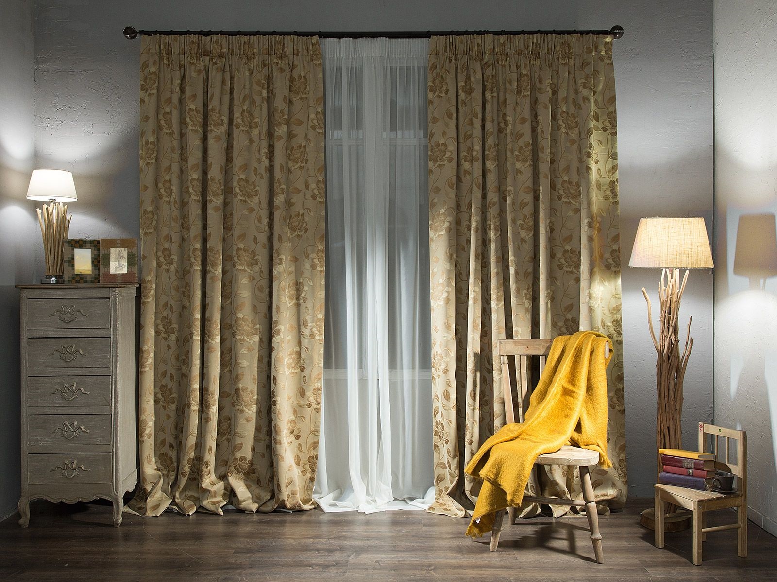 rideaux en polyester pour la cuisine