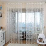 longs rideaux pour la cuisine transparents