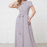 robe de calicot à petits pois