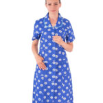 robe de chambre calicot grossier bleu