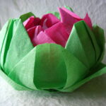 serviette lotus rose