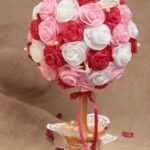 bouquet rond de roses