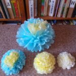 fleurs de serviettes bleues