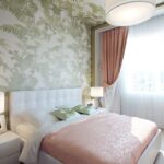 giấy dán tường màu xanh lá cây trong phòng