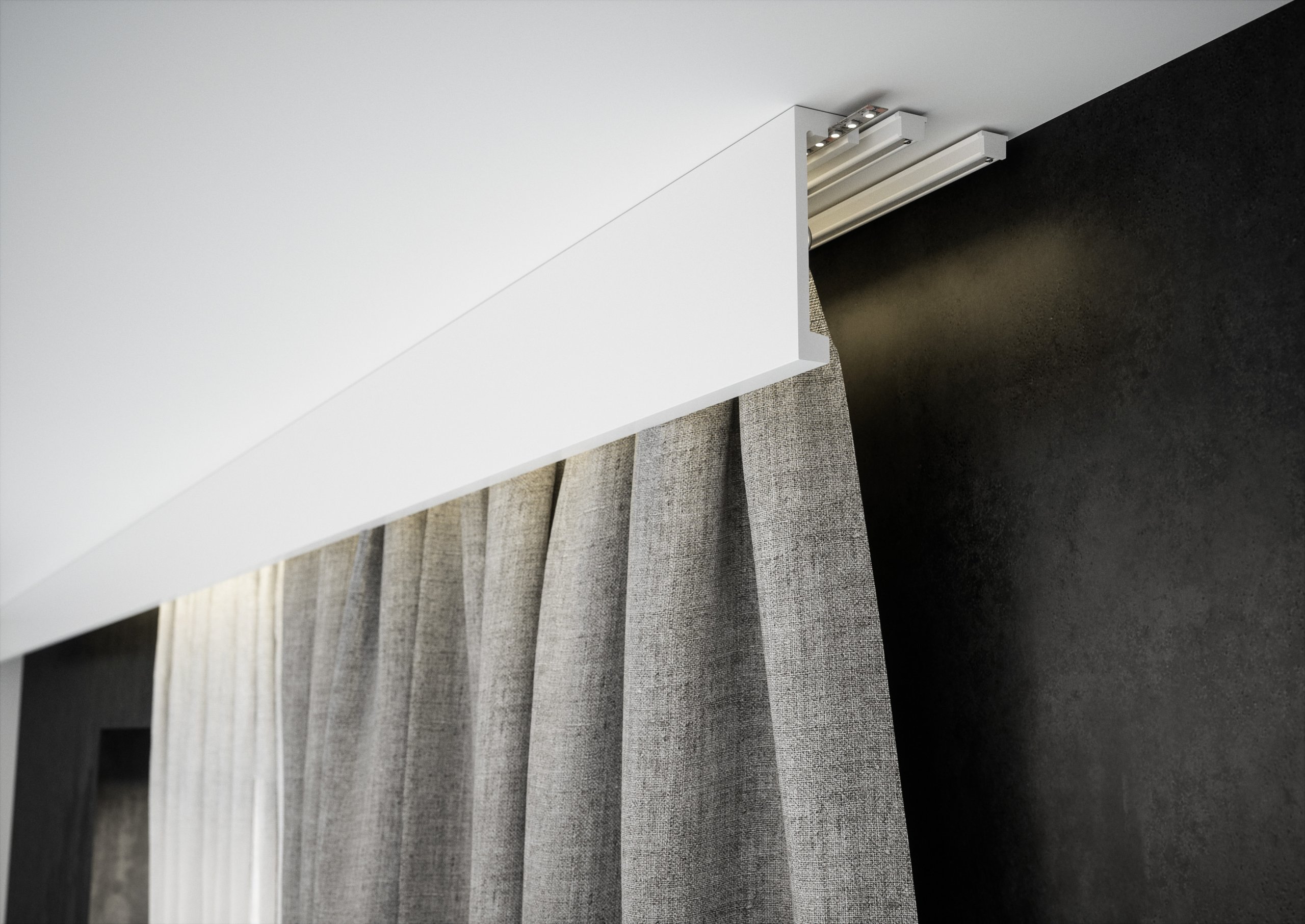 idées de corniche de plafond à deux rangées