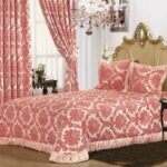 set of curtains and bedspreads photo decor