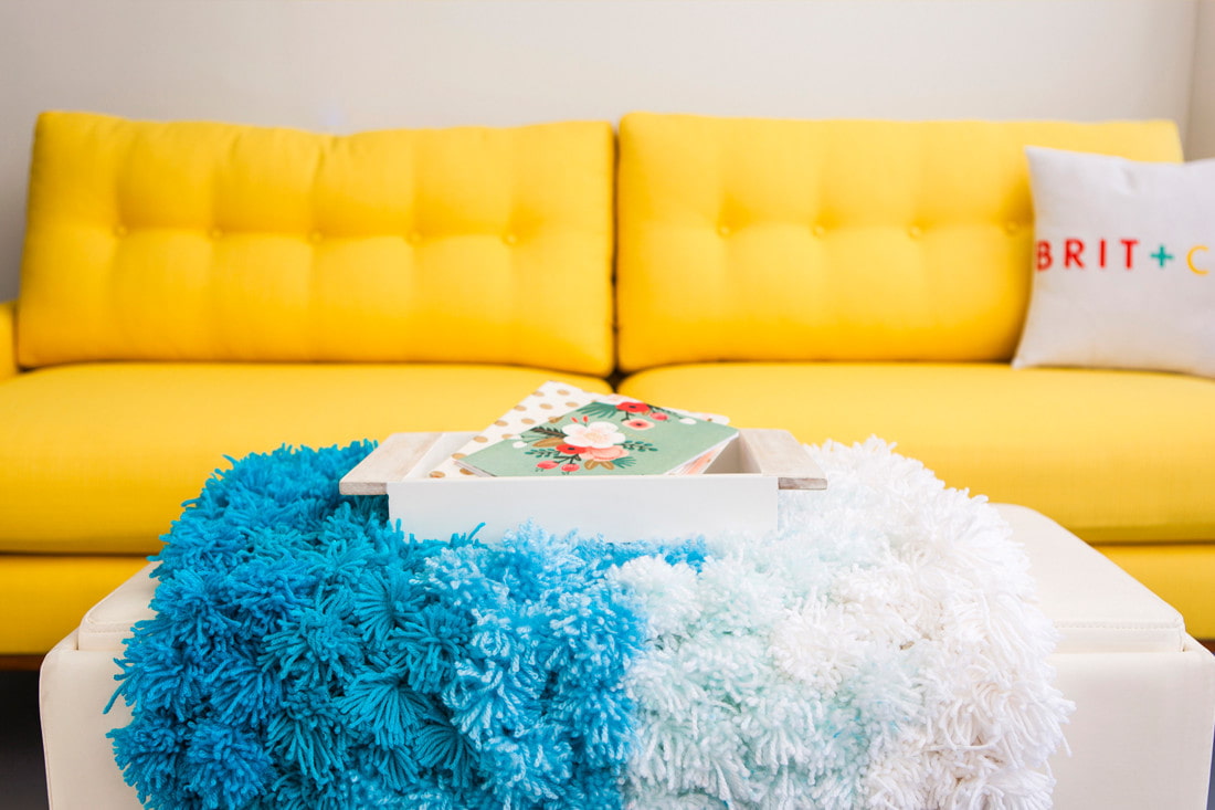 photo de conception de tapis à pompons