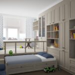 vue sur le podium du lit