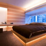 photo de conception de podium de lit