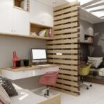 vivero con una partición de madera