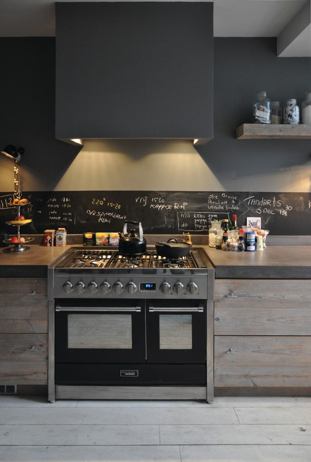 tableau noir dans la cuisine