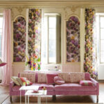 rideaux pour fenêtres fleurs
