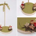 décor de photo de support de poupée