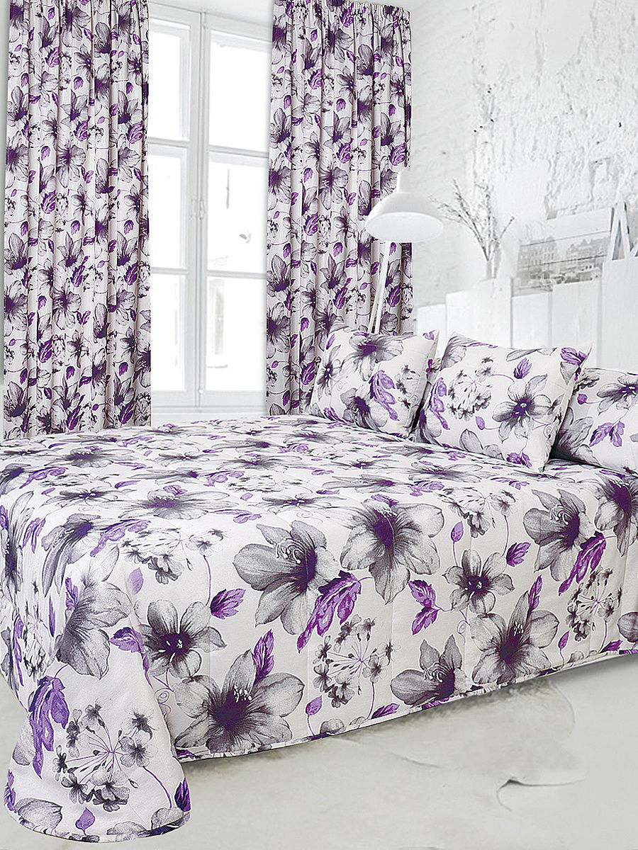 bedspread and curtains design