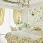 bedspread and curtains photo decoration