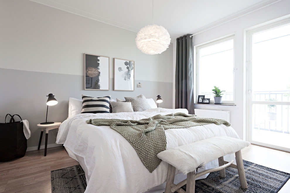 décor de rideaux gris