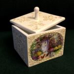 boîte shabby chic avec couvercle