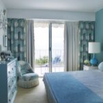 rideaux italiens bleus