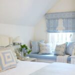 Vorhänge zur Fensterbank im Schlafzimmer Gestaltungsideen