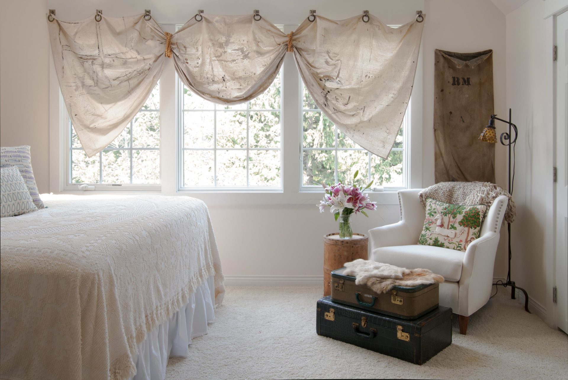 cortinas en ganchos