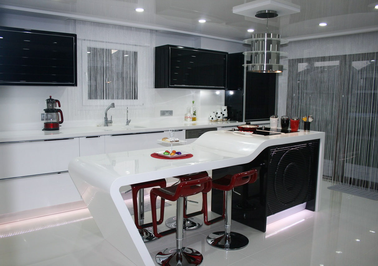 rideaux pour le filament de cuisine