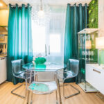 gordijnen op oogjes decor foto