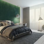 ستائر لأفكار تصميم ورق الحائط الرمادي