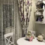 Perdele Provence cu flori mov