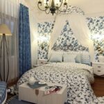 perdele albastru provence lung
