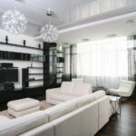cortinas con foto de decoración de techo tensado