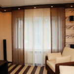 cortinas con decoración fotográfica de techo tensado