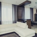 cortinas con revisión de techo tensado