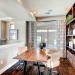 photo de décor de rideaux gris