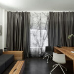 décor photo rideaux gris
