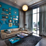 rideaux gris pour la décoration photo