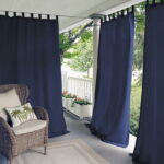 idées de décoration de rideaux bleus