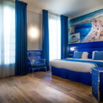 rideaux dans les options de photo de couleur bleue