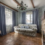 rideaux design bleu