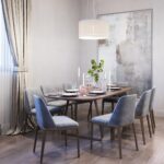 Seevorhänge im Esszimmer