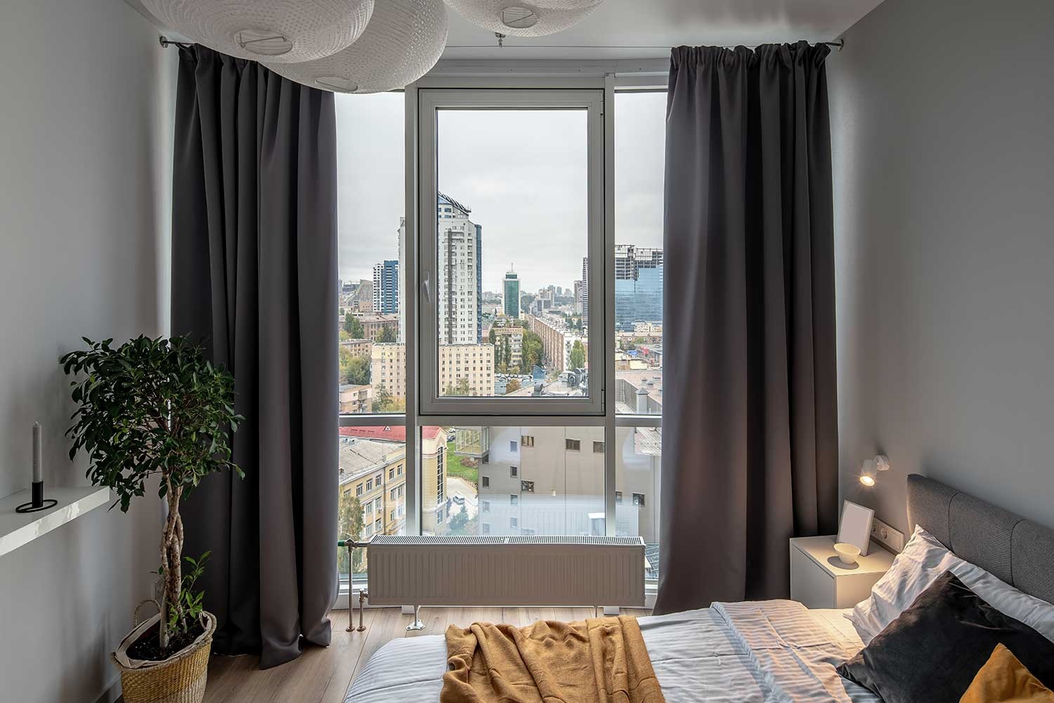 tende scandinave in camera da letto