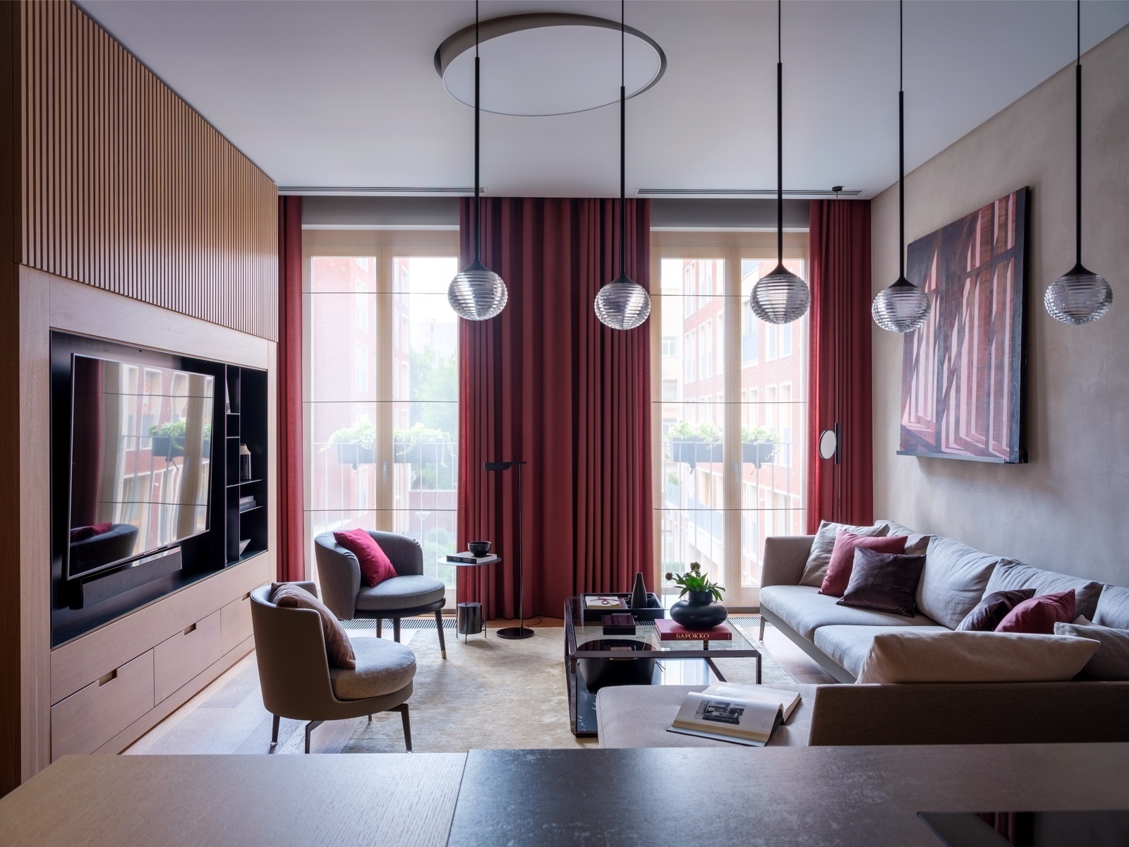 tende scandinave in soggiorno